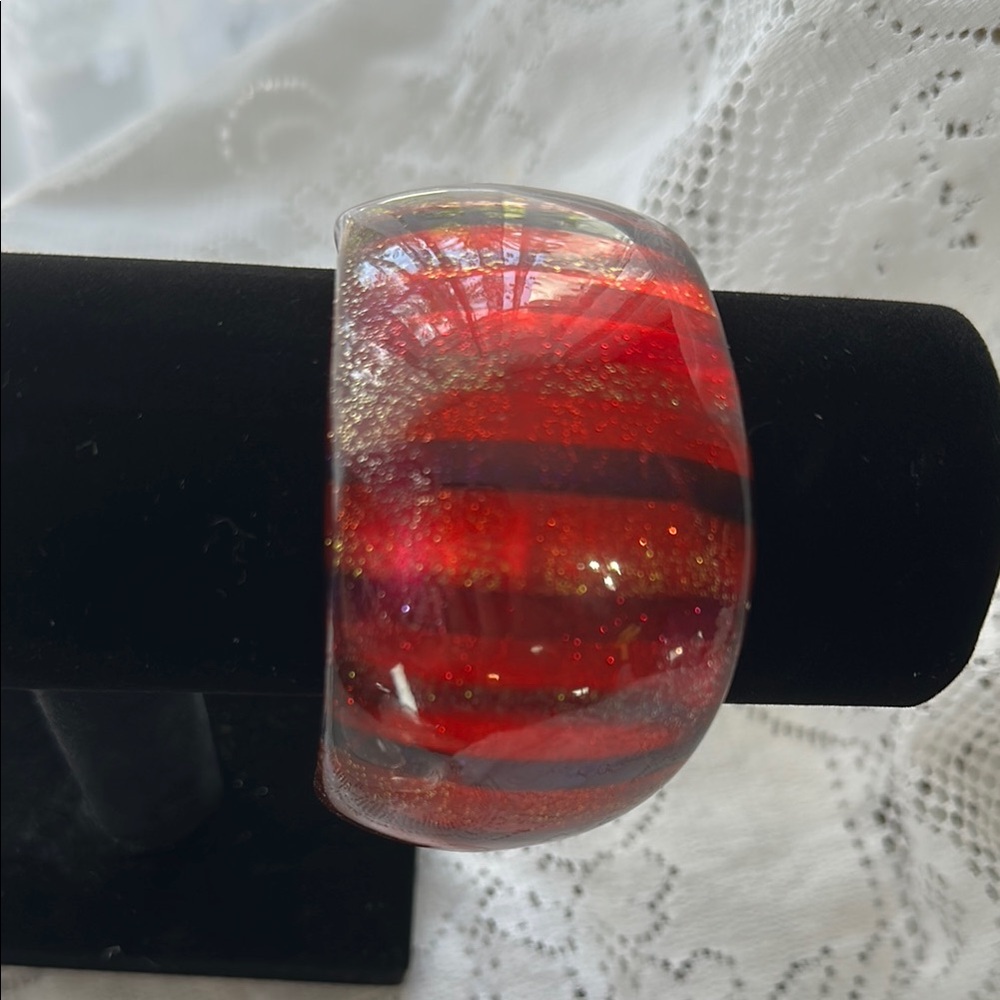 Groovy  Red Purple Gold Women's Bracelet